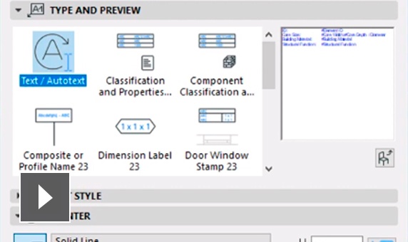 semco graphisoft archicad caracteristicas opciones de lineas de puntero de etiquetas de texto