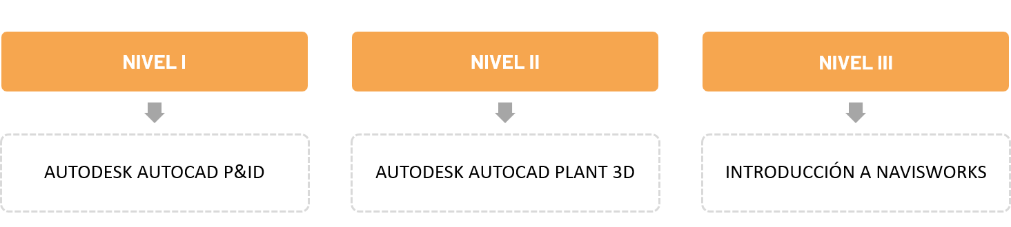 niveles del curso de autocad plant 3d semco autodesk