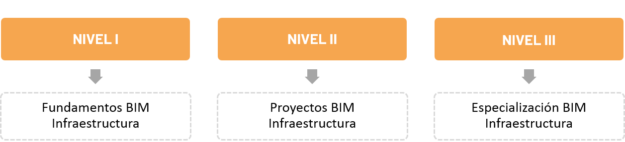 niveles del curso de civil 3D semco